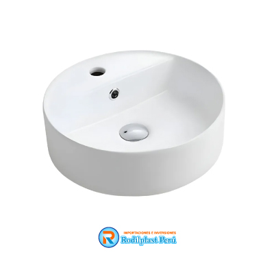 Bowl de Loza Vitrificado Barit Blanco â Lavamanos de Encimera